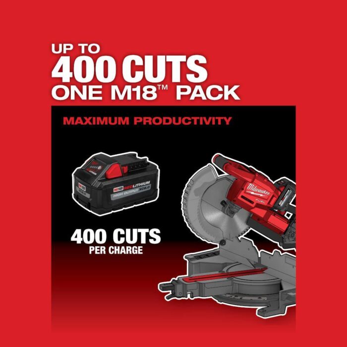 MILWAUKEE M18 FUEL 254MM (10") DOUBLE BEVEL SLIDING MITRE SAW M18 FMS254-0 - Image 6