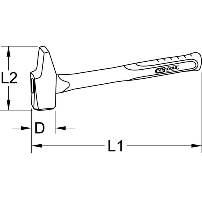 KS TOOLS FITTERS HAMMER 600G (FRENCH FORM) - Image 4