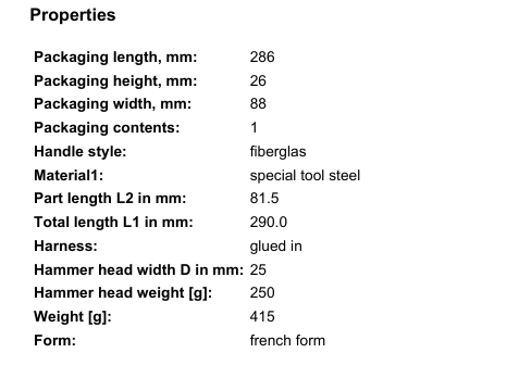 KS TOOLS FITTERS HAMMER 600G (FRENCH FORM) - Image 5