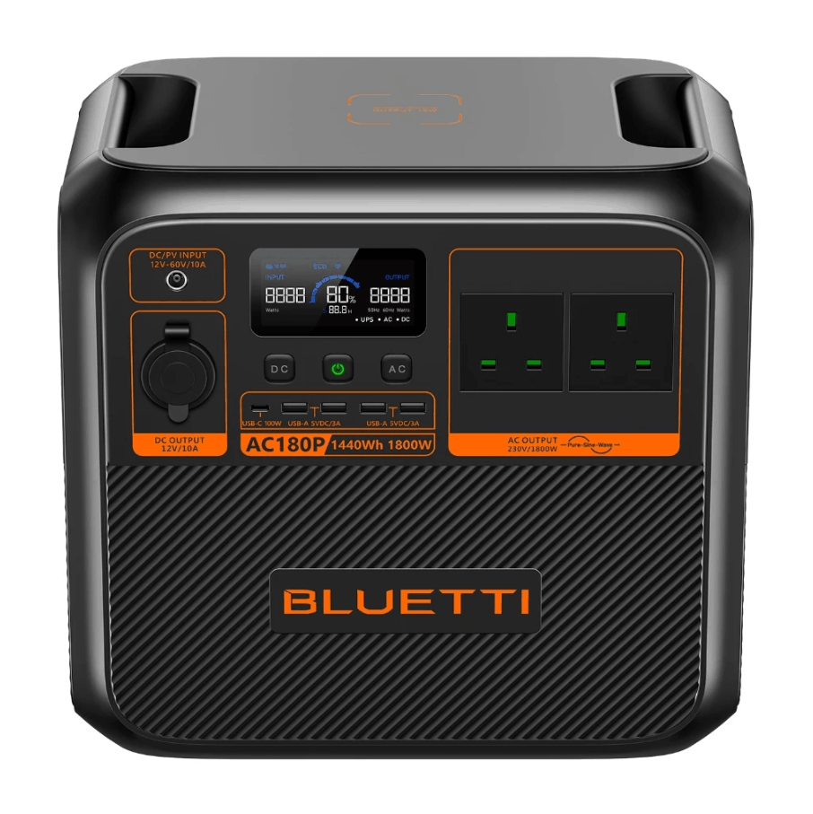 BLUETTI AC180P PORTABLE POWER STATION 1800/2700W 1440WH - Image 2