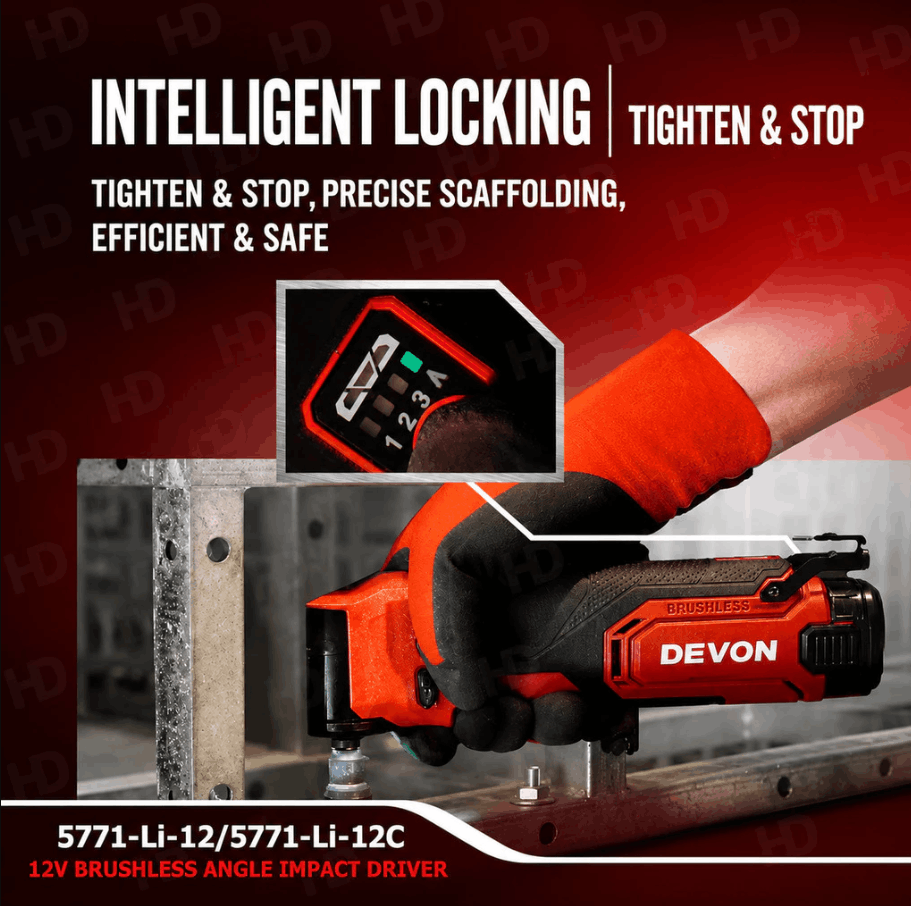 DEVON 5771-LI-12 12V CORDLESS RIGHT ANGLE IMPACT DRIVER - Image 4