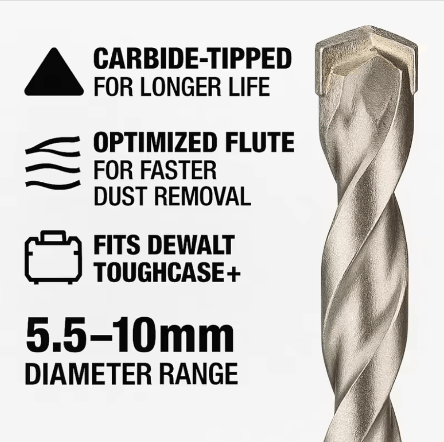 DEWALT DT70835 5PCS SDS PLUS SHANK MASONRY DRILL BIT SET - Image 3