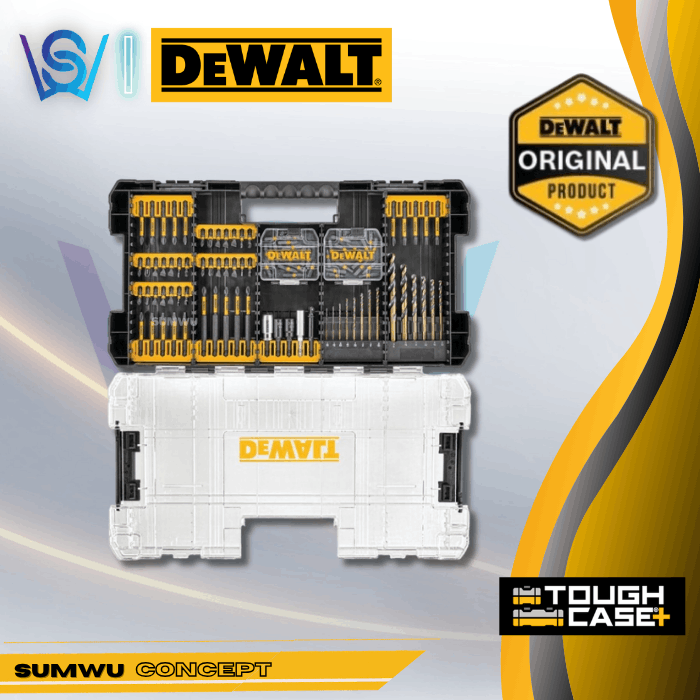 DEWALT DWANGFT100SET FLEXTORQ 100PC IMPACT READY SCREWDRIVING BIT SET W/TOUGHCASE+ SYSTEM