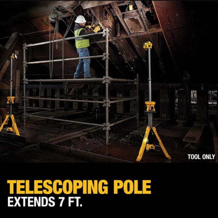 DEWALT 20V XR DCL079 CORDLESS LED TRIPOD LIGHT - Image 8