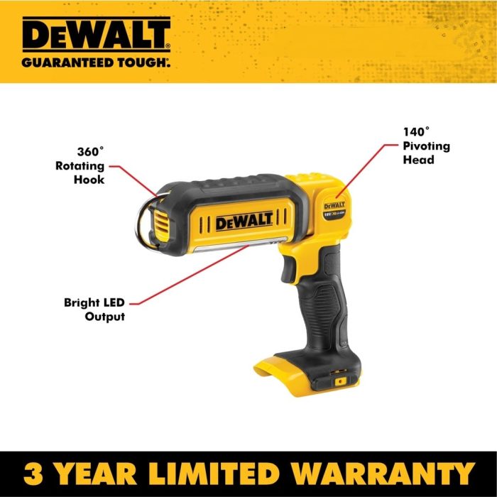 DEWALT 18V DCL050-XJ HANDHELD LED WORKLIGHT - Image 3