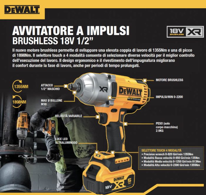 DEWALT 20V MAX XR DCF900P2T HIGH TORQUE 1/2" IMPACT WRENCH - Image 3