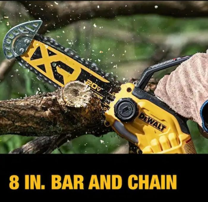 DEWALT 20V XR DCMPS520N BRUSHLESS 200MM (8") PRUNING CHAINSAW - Image 3