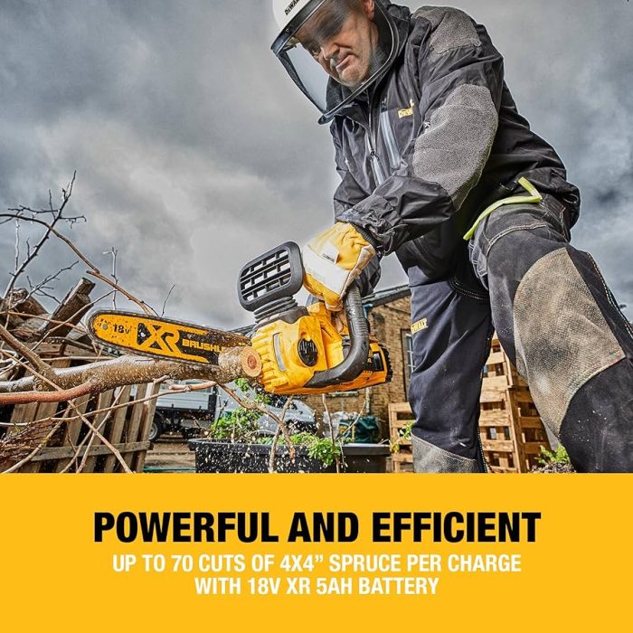 DEWALT 20V XR DCM565N BRUSHLESS 250MM (10") COMPACT CHAINSAW - Image 4