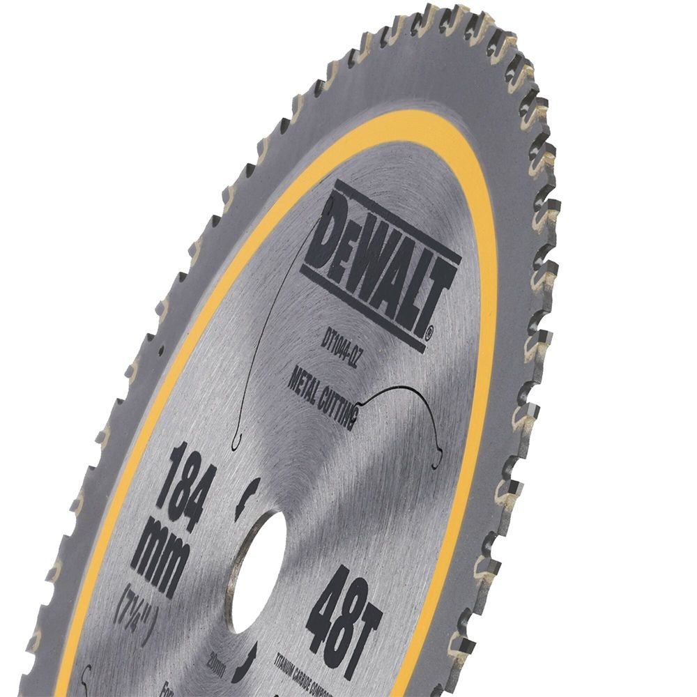 DEWALT DT1044 MILD STEEL METAL CUTTING CIRCULAR SAW BLADE 184MM X 20MM X 48T - Image 6
