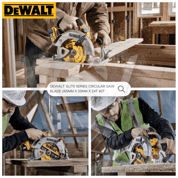 DEWALT DT10624 / DT10640 ELITE SERIES CIRCULAR SAW BLADE 165MM X 20MM X 24T / 40T - Image 9