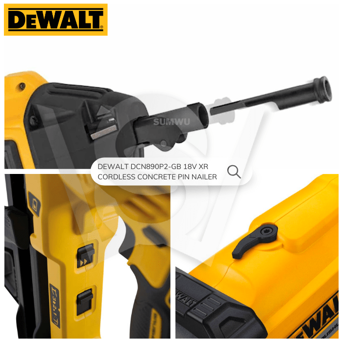DEWALT DCN890P2-GB 18V XR CORDLESS CONCRETE PIN NAILER KIT SET - Image 11