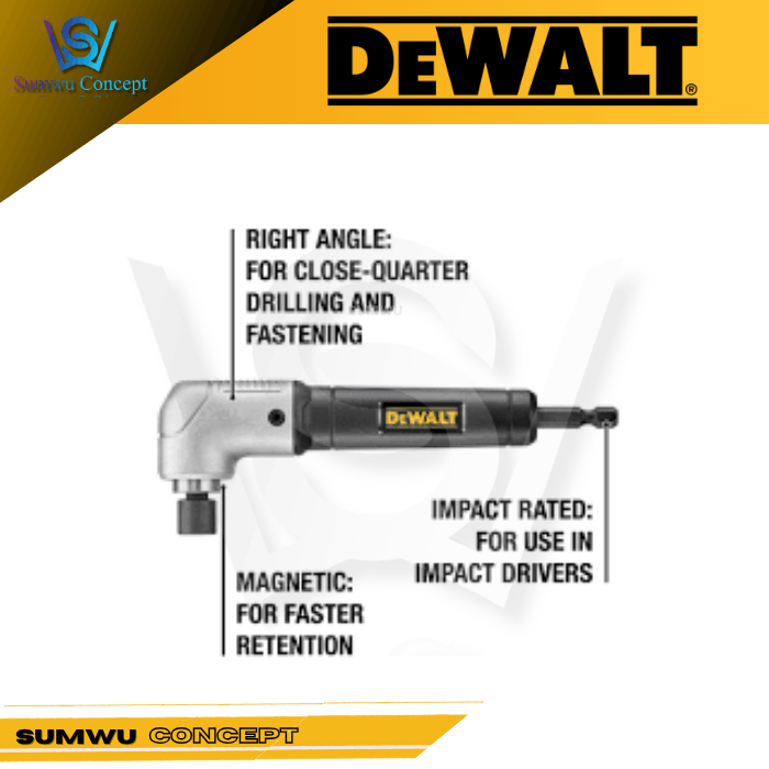 DEWALT DWARA120 IMPACT READY RIGHT ANGLE ATTACHMENT - Image 2