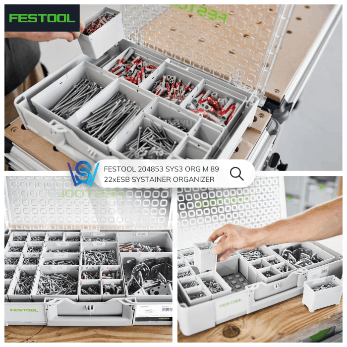 FESTOOL 204853 SYS3 ORG M 89 22xESB SYSTAINER ORGANIZER - Image 4
