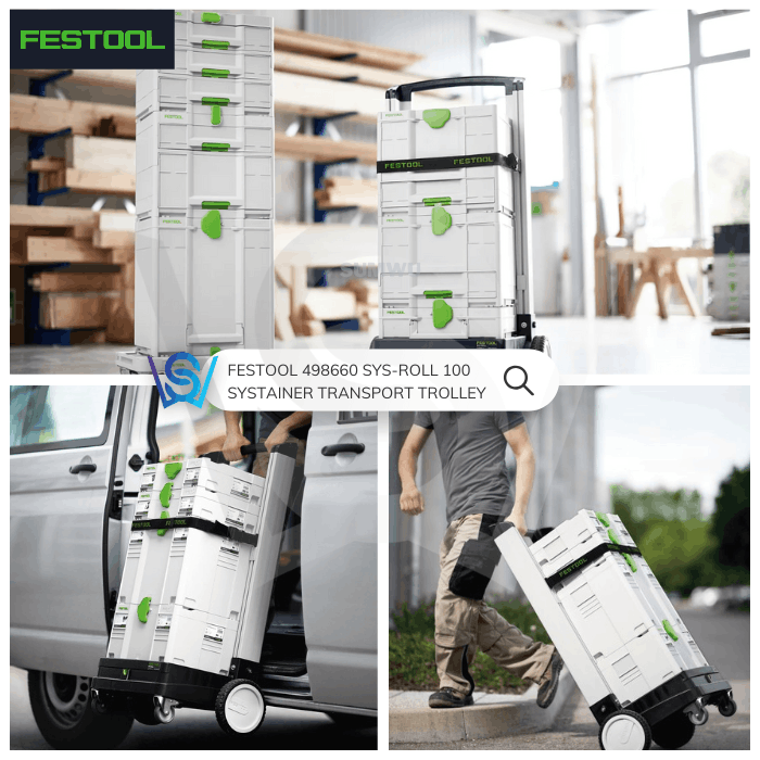 FESTOOL 498660 SYS-ROLL 100 SYSTAINER TRANSPORT TROLLEY - Image 5