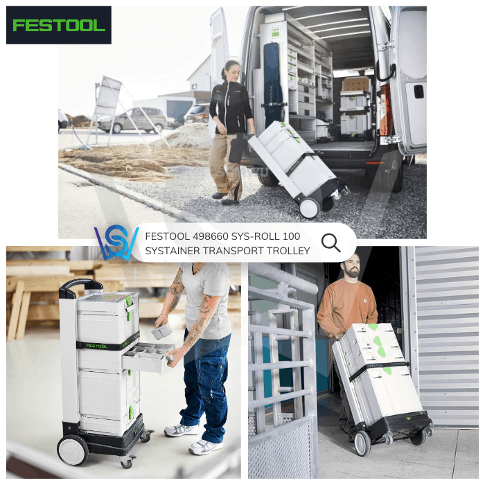 FESTOOL 498660 SYS-ROLL 100 SYSTAINER TRANSPORT TROLLEY - Image 6