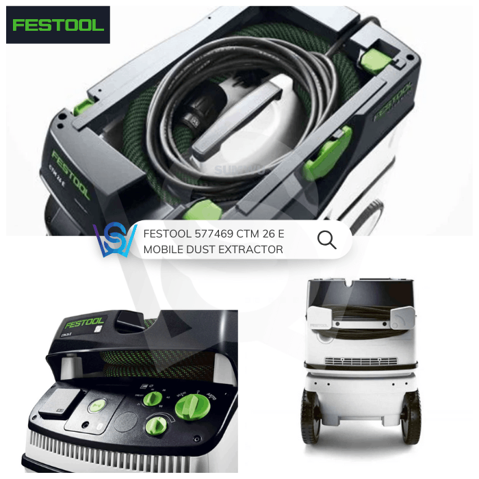 FESTOOL 577469 CTM 26 E CORDED MOBILE DUST EXTRACTOR VACUUM - Image 10
