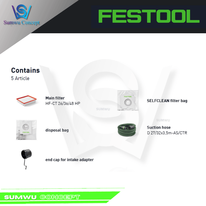 FESTOOL 577469 CTM 26 E CORDED MOBILE DUST EXTRACTOR VACUUM - Image 4