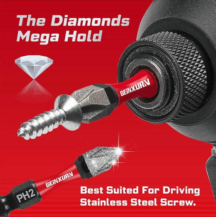 GEINXURN PRO DIAMOND COATED IMPACT DRIVER BIT PH2 - Image 3