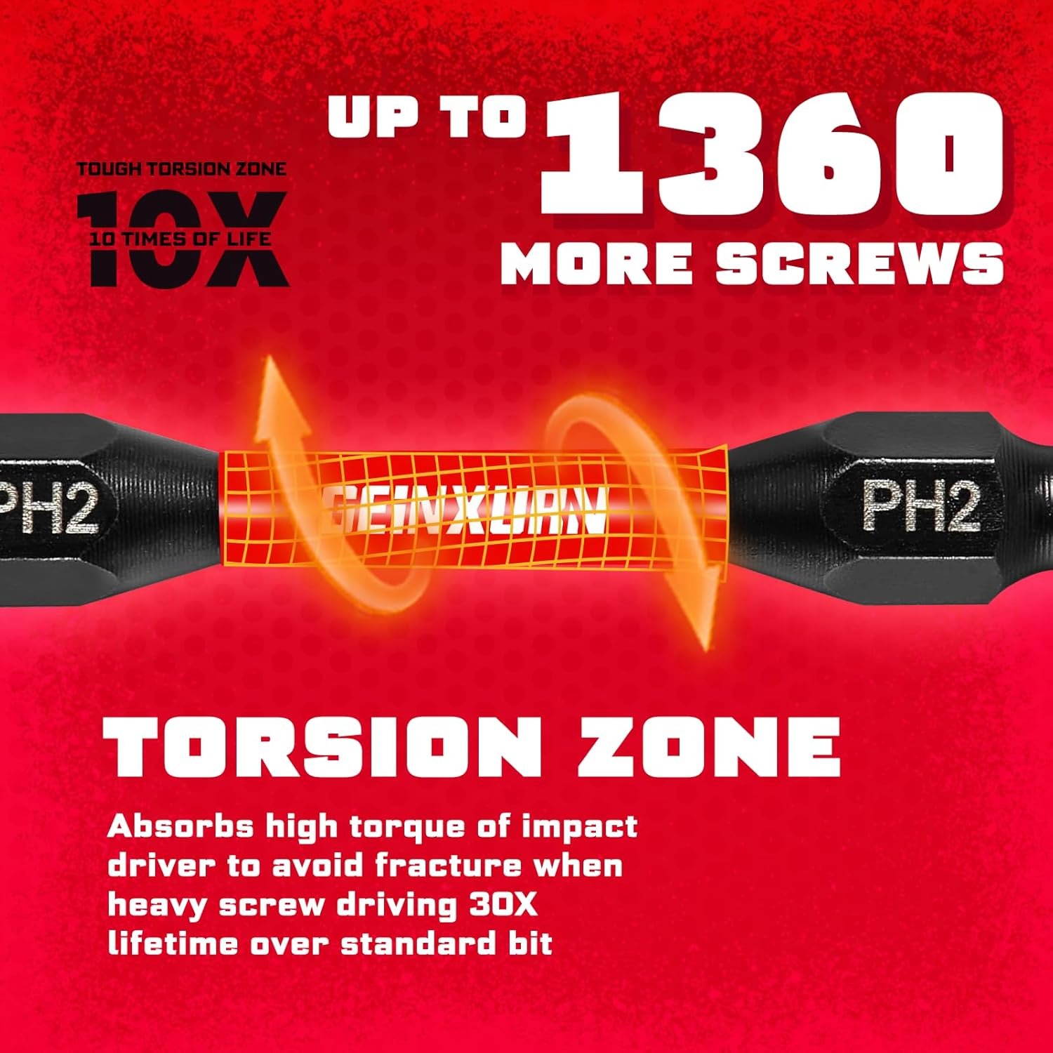 GEINXURN DOUBLE-ENDED IMPACT POWER BIT 65MM - Image 6