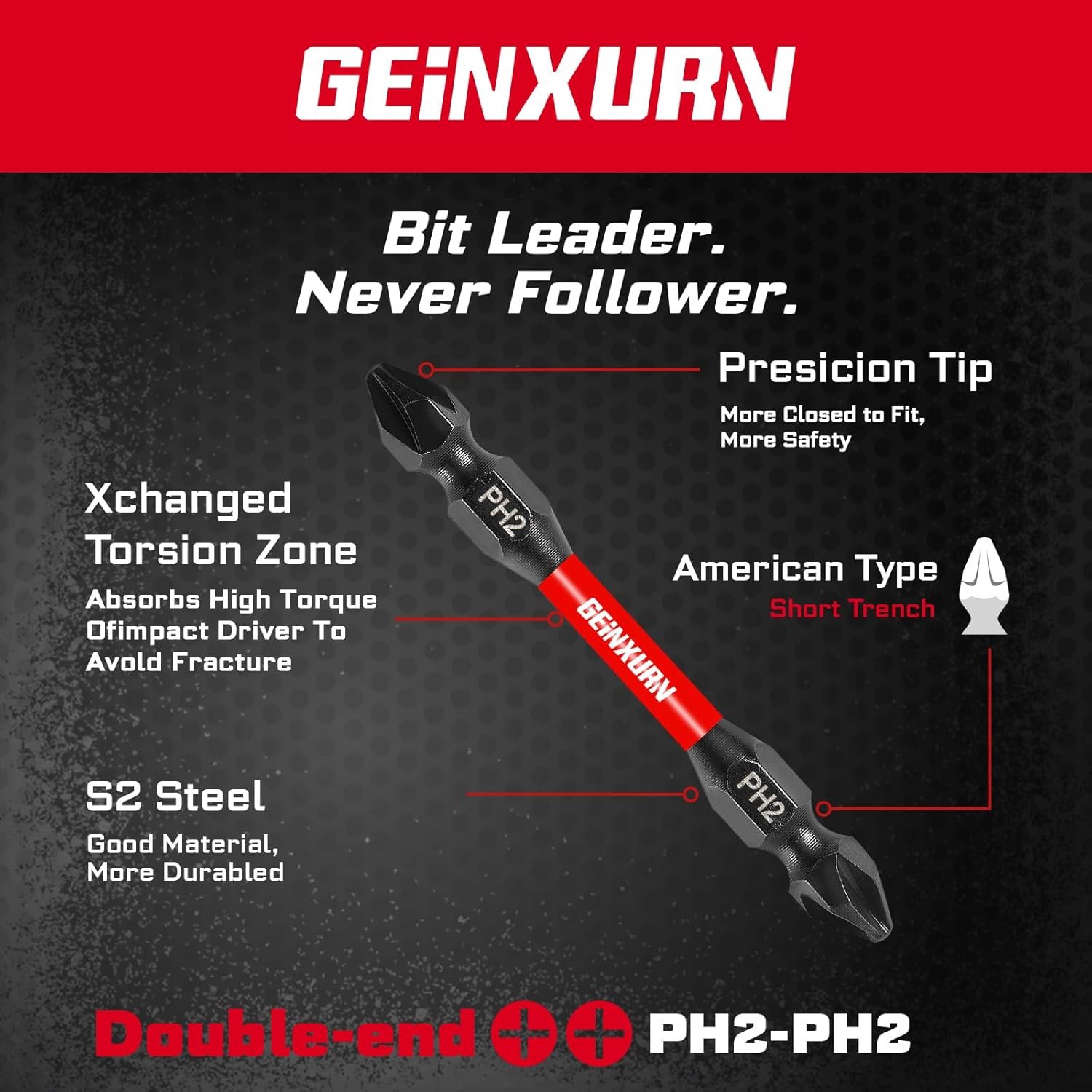 GEINXURN DOUBLE-ENDED IMPACT POWER BIT 65MM - Image 2