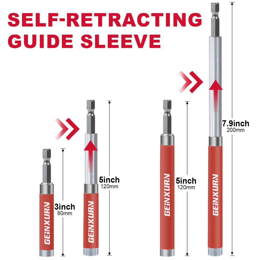 GEINXURN BSLB0080 TELESCOPIC MAGNETIC BIT HOLDER WITH SLEEVE 80MM - Image 5