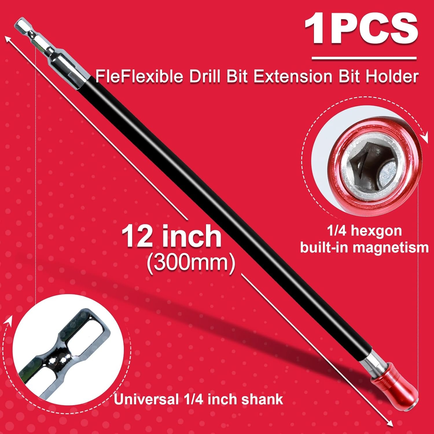 GEINXURN BBH0300FS FLEXIBLE SHAFT EXTENSION BIT HOLDER 300MM - Image 3