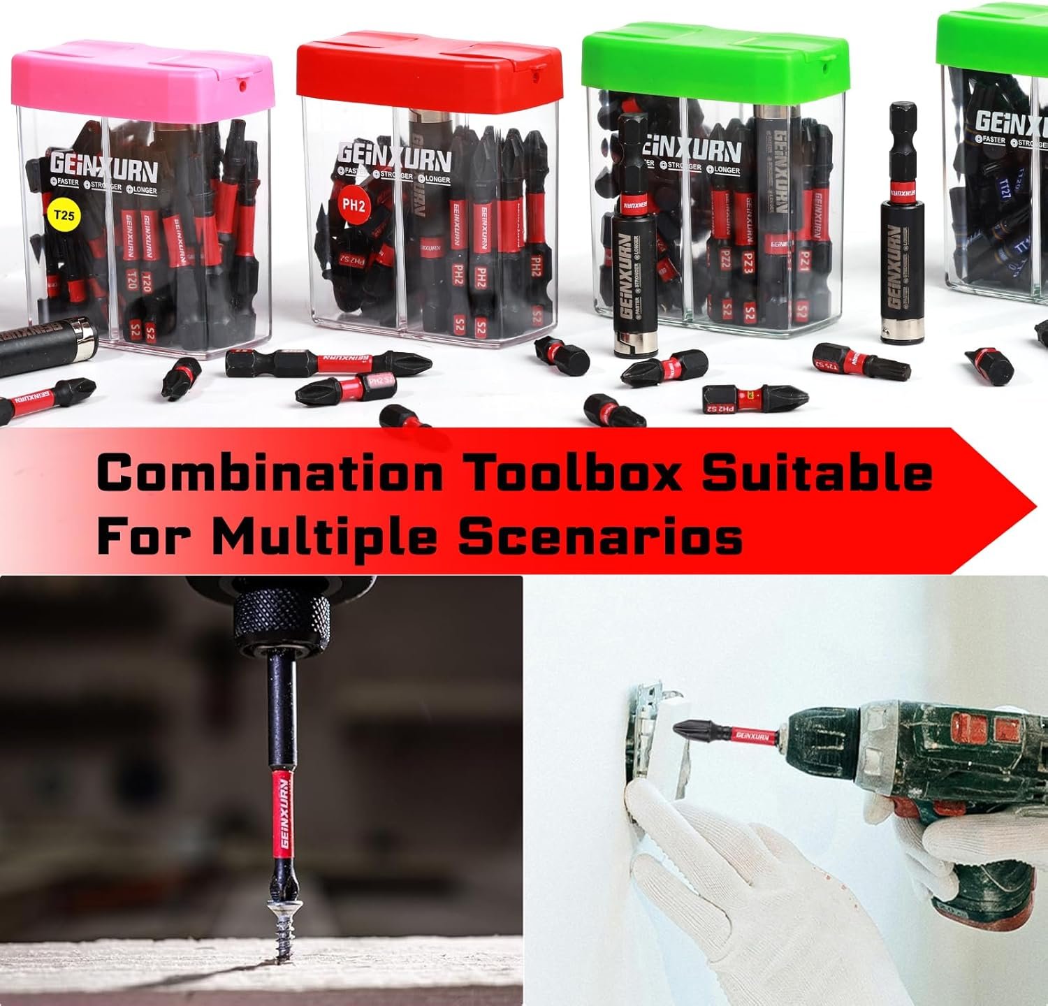 GEINXURN 43PCS IMPACT POWER BIT & HOLDER SET W/BIG BOX - Image 2
