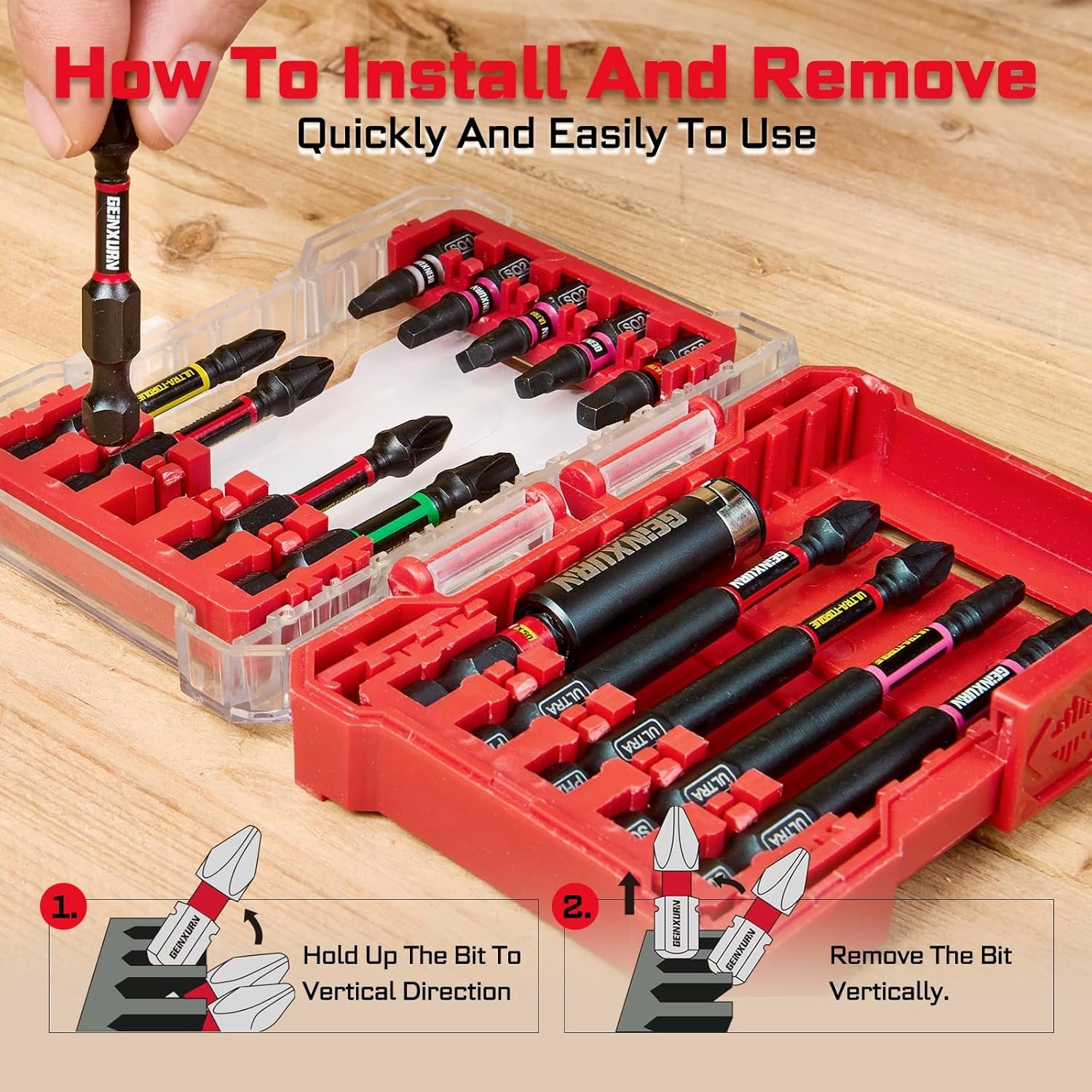 GEINXURN 25PCS MIX IMPACT DRIVER BIT SET - Image 4