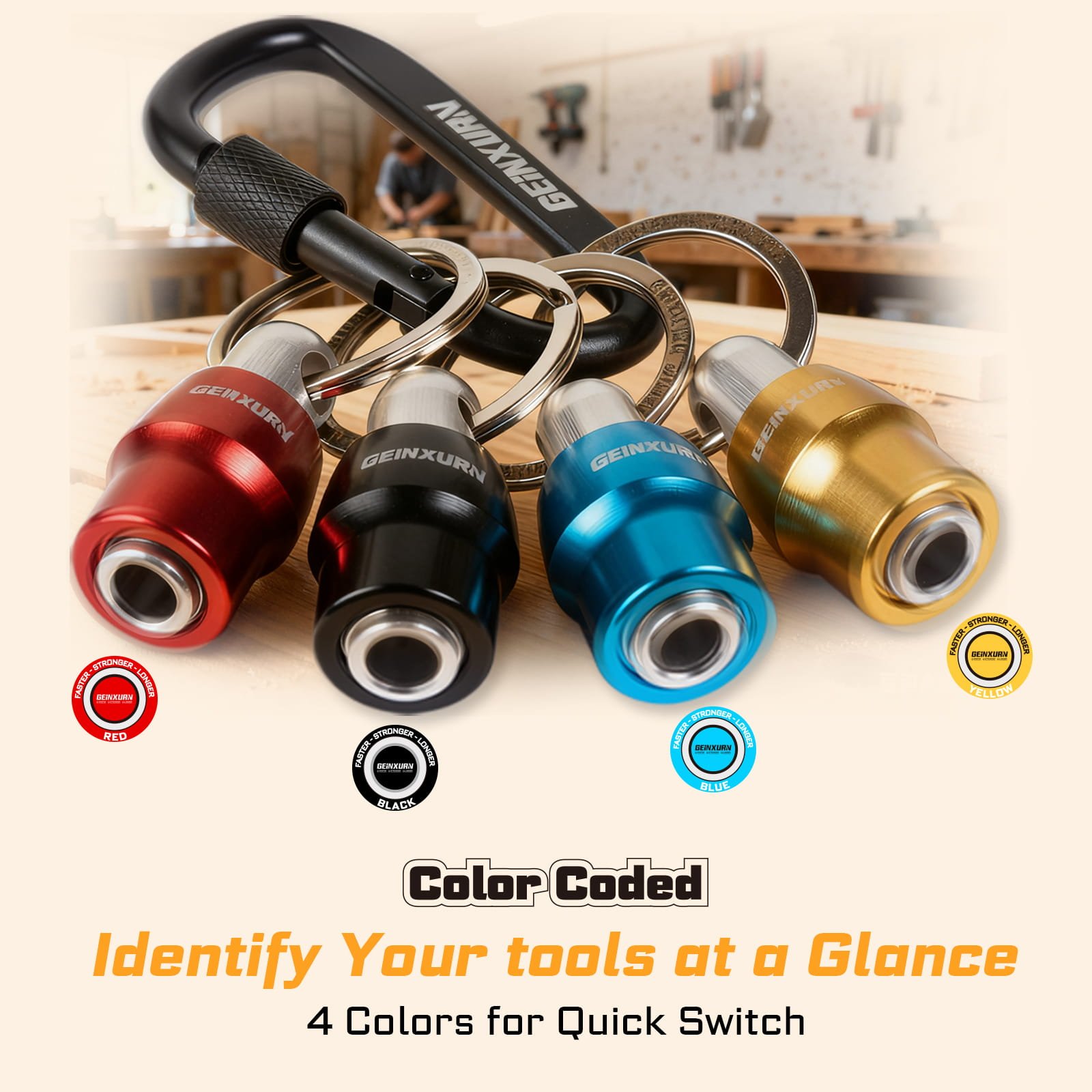 GEINXURN QUICK CATCHER KEYCHAIN BIT HOLDERS SET - Image 10
