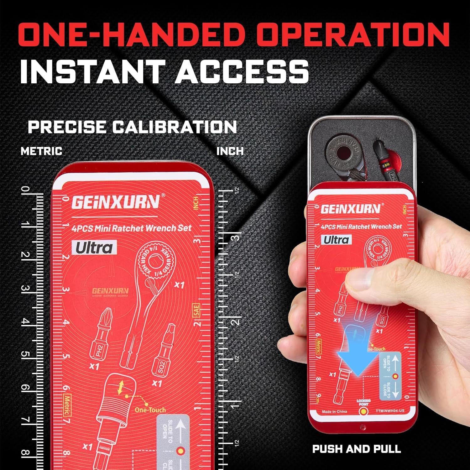 GEINXURN 3PCS / 4PCS MINI RATCHET WRENCH SET - Image 5