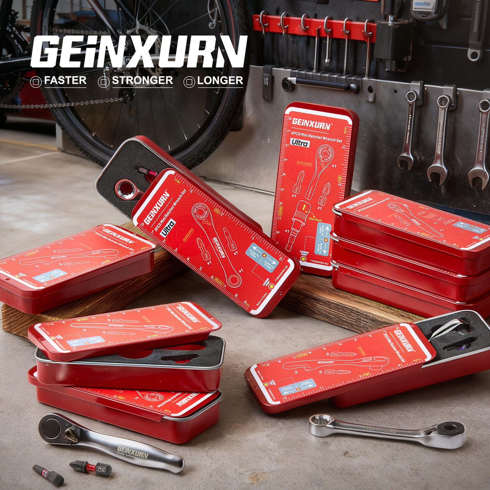 GEINXURN 3PCS / 4PCS MINI RATCHET WRENCH SET - Image 7