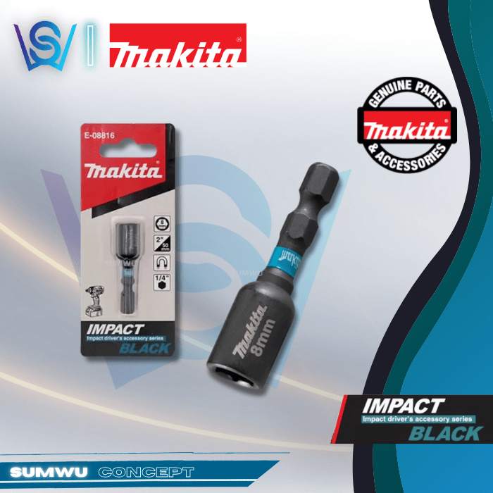 MAKITA E-08816 E-FORM MAGNETIC NUTSETTER HEX BIT 8 X 50MM