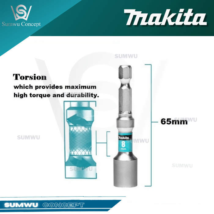 MAKITA E-03464 E-FORM IMPACT PREMIER TORSION NUTSETTER 8 X 65MM - Image 3