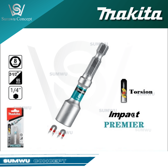 MAKITA E-03464 E-FORM IMPACT PREMIER TORSION NUTSETTER 8 X 65MM - Image 4