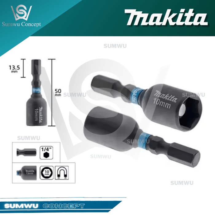 MAKITA E-08822 E-FORM MAGNETIC NUTSETTER HEX BIT 10 X 50MM - Image 2
