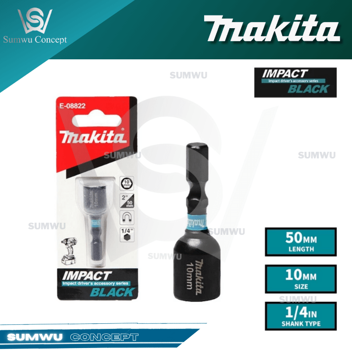 MAKITA E-08822 E-FORM MAGNETIC NUTSETTER HEX BIT 10 X 50MM - Image 3
