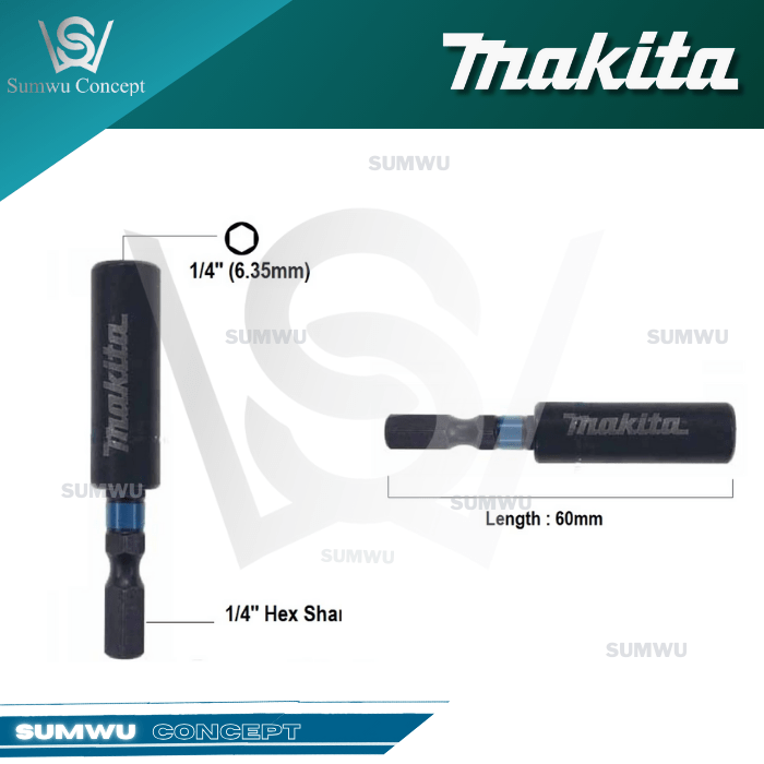 MAKITA E-08785 E-FORM IMPACT BLACK MAGNETIC BIT HOLDER 60MM - Image 4