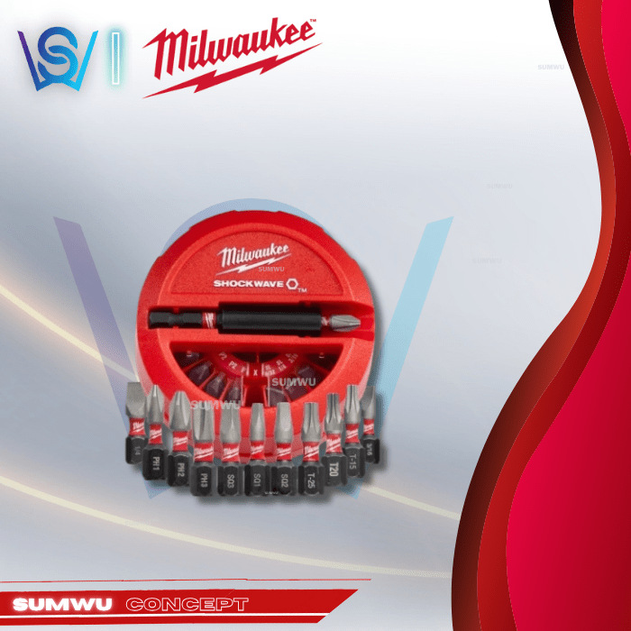 MILWAUKEE SHOCKWAVE 15PCS IMPACT DUTY DRIVER BITS PUCK SET - Image 2