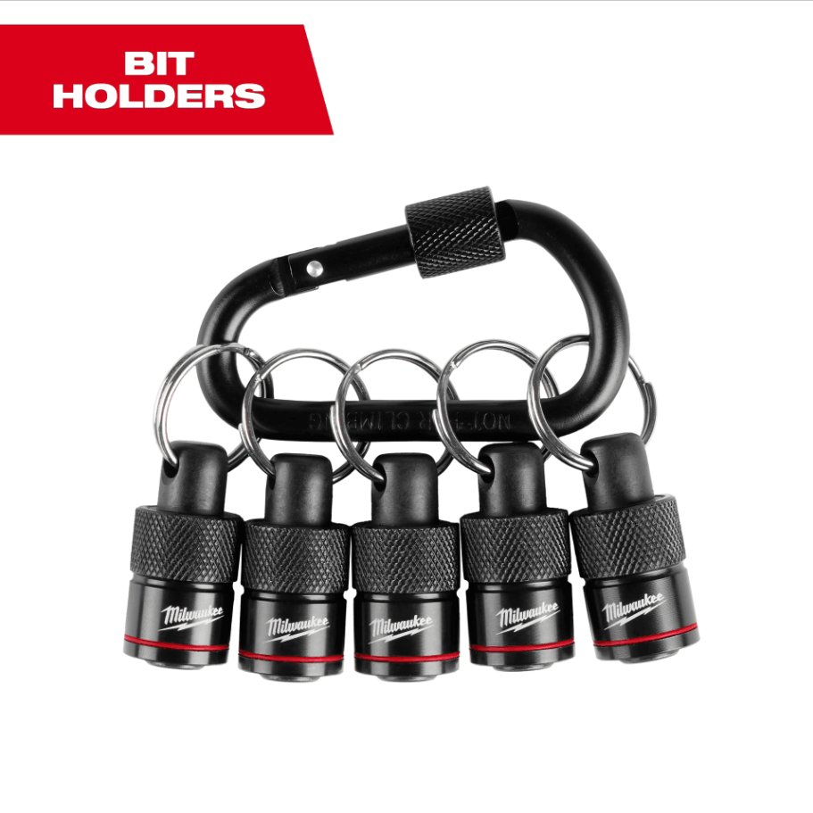 MILWAUKEE 5PCS KEYCHAIN BIT HOLDER WITH CARABINER - Image 2