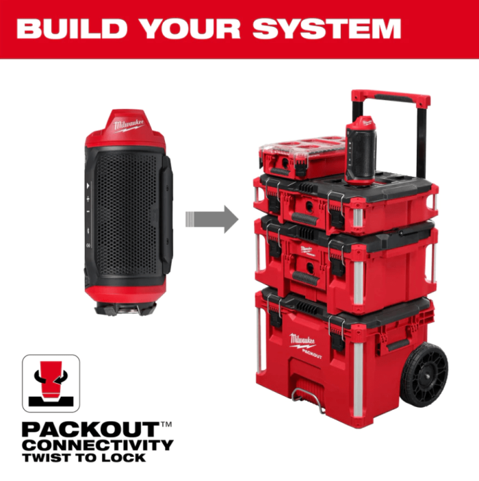MILWAUKEE M12 JOBSITE SPEAKER M12 SPEJSG2-0 - Image 5