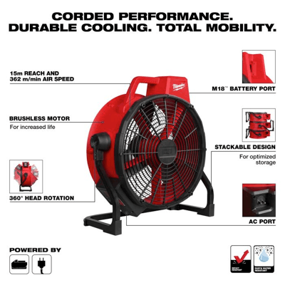 MILWAUKEE M18 HIGH VELOCITY AIR FAN M18 ARFHP-0 - Image 2
