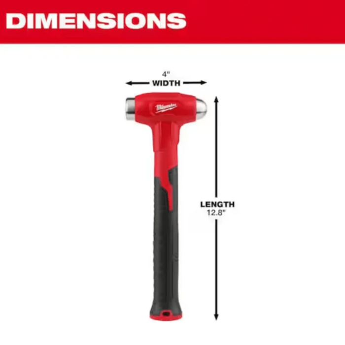 MILWAUKEE 16OZ DEAD BLOW BALL PEEN HAMMER 48-22-9140 - Image 3