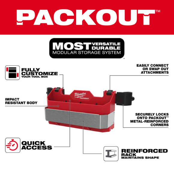 MILWAUKEE PACKOUT™ TOOL BOX CADDY ATTACHMENT - Image 2