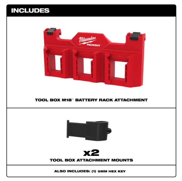 MILWAUKEE PACKOUT™ M18 BATTERY HOLDER ATTACHMENT - Image 5
