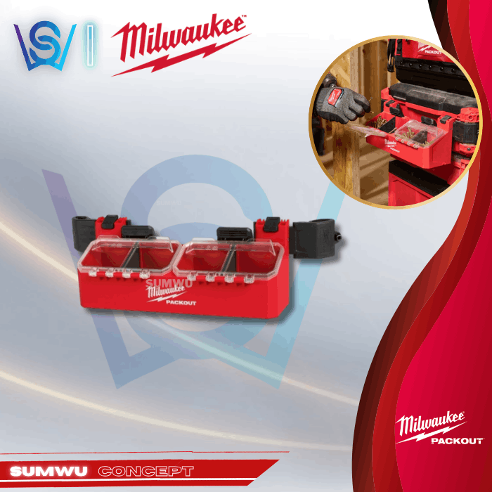 MILWAUKEE PACKOUT™ TOOL BOX 2-BIN ATTACHMENT