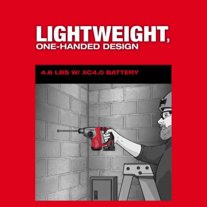 MILWAUKEE M12 FUEL COMPACT 16MM 1.15J SDS-PLUS ROTARY HAMMER M12 FHAC16 - Image 2