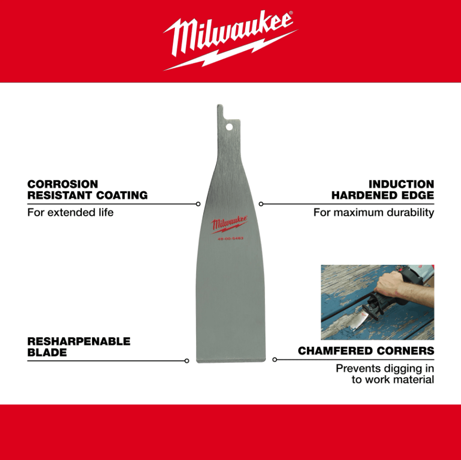 MILWAUKEE 1-1/2" SAWZALL SCRAPER BLADE - Image 2