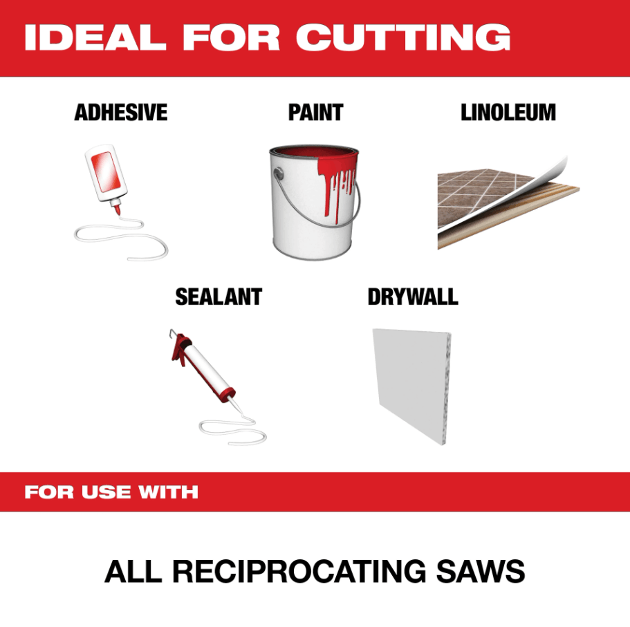 MILWAUKEE 1-1/2" SAWZALL SCRAPER BLADE - Image 4