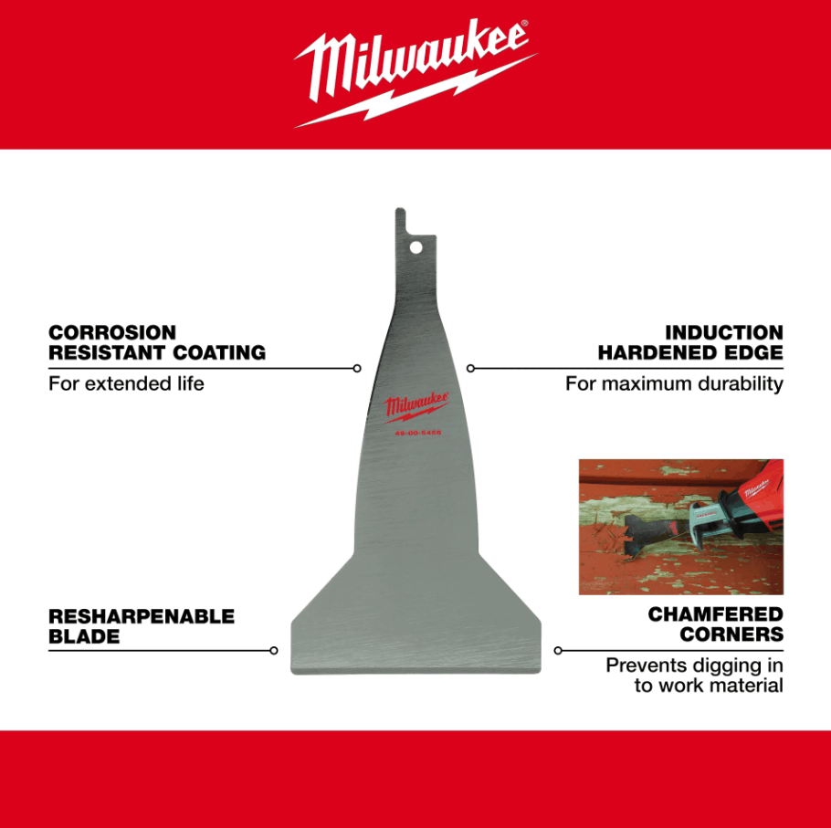 MILWAUKEE 3" SAWZALL SCRAPER BLADE - Image 2