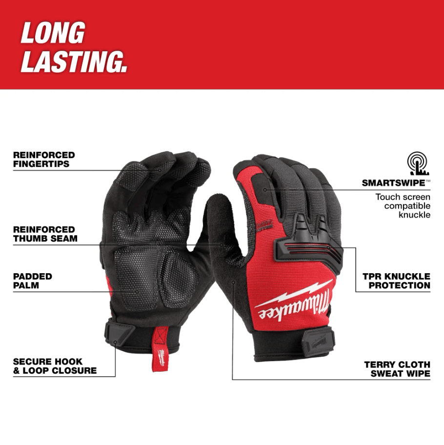 MILWAUKEE WRECKING WORK GLOVES (SIZE: L/XL/XXL) - Image 2